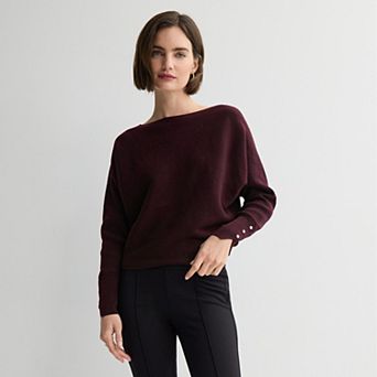 Women's Nine West Dolman Sweater With Buttons