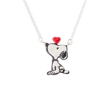 Peanuts Fine Silver Plated Snoopy Pendant Necklace