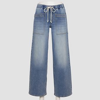 Juniors' Project Indigo Knit Wide Leg Pants