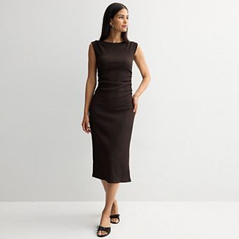 Petite Nine West Midi Knit Dress