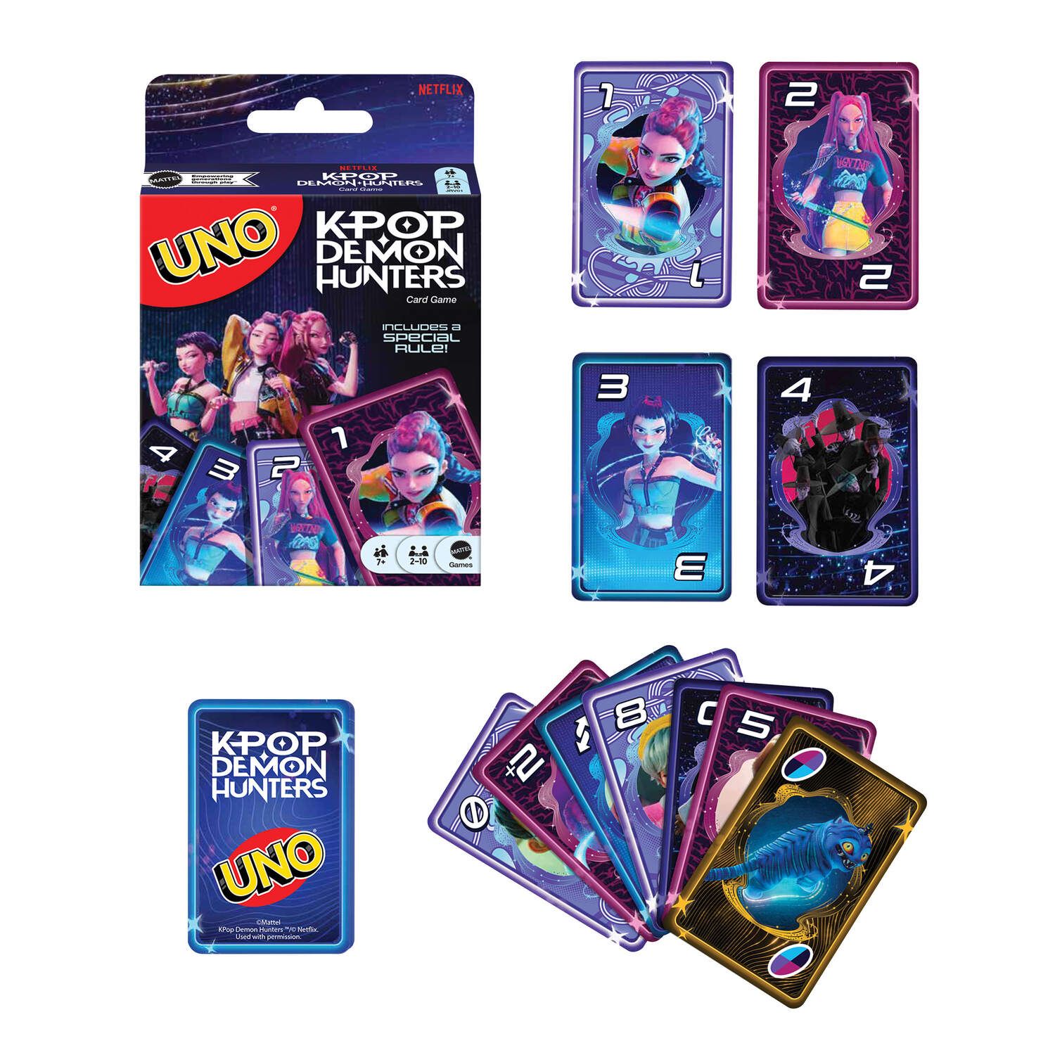 Детские игрушки Mattel UNO KPop Demon Hunters Card Game