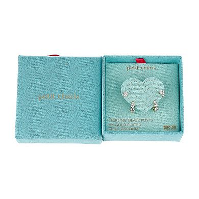 Petit Cheris Cubic Zirconia Huggie Duo Earring Set