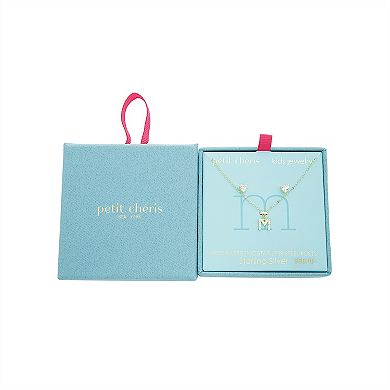 petit cheris Kids 14k Gold Plated Cubic Zirconia Adjustable Pave Heart Bracelet