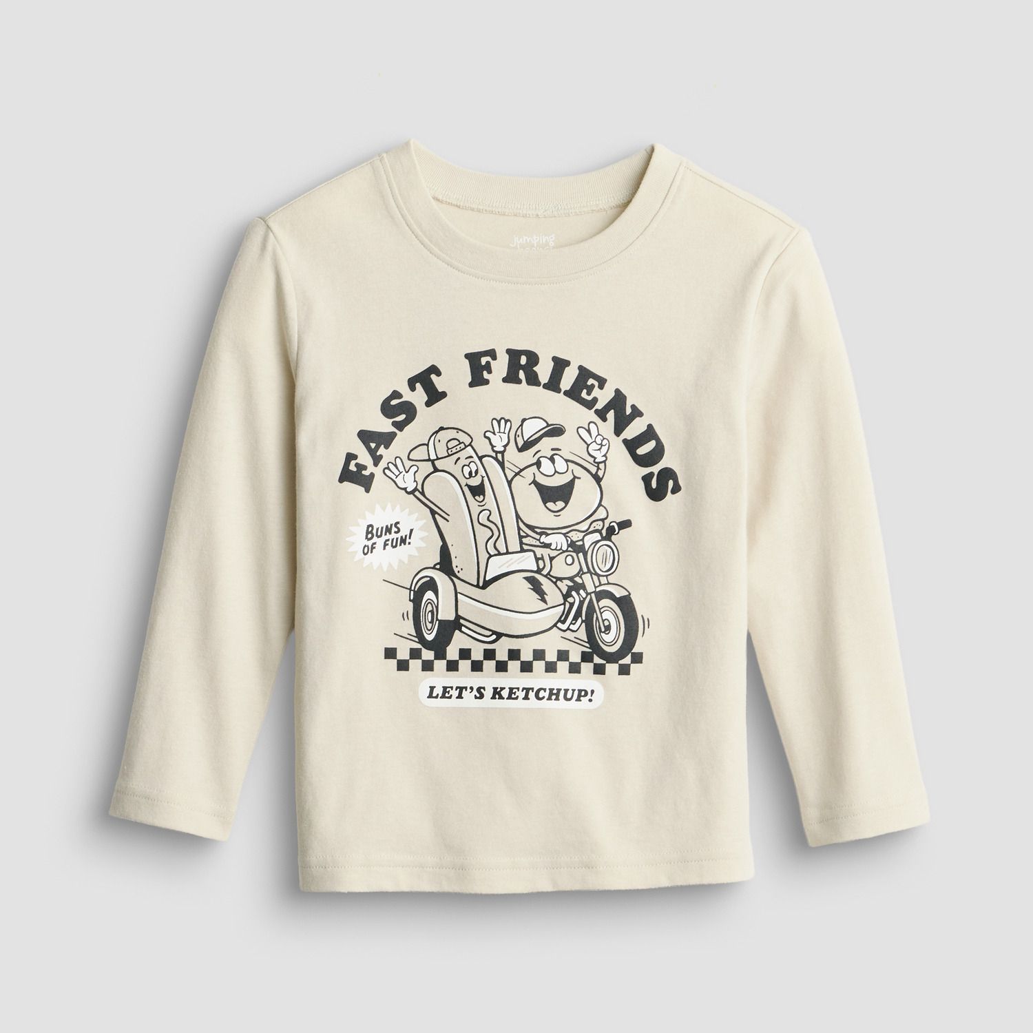 Футболка Jumping Beans® Long Sleeve Graphic Tee для мальчиков-малышей, цвет: Бежевый