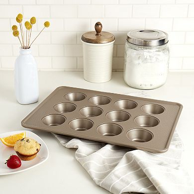 Mingle & Co. Textured Carbon Steel 12-Cup Muffin Pan