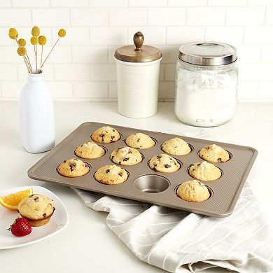 Mingle & Co. Textured Carbon Steel 12-Cup Muffin Pan