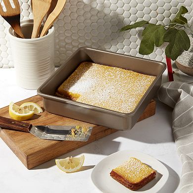Mingle & Co. Textured Carbon Steel Square Cake Pan