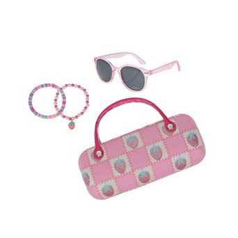 Capelli Coquette Case with Handles & Jelly Sunglasses 2 pc Bracelet Set