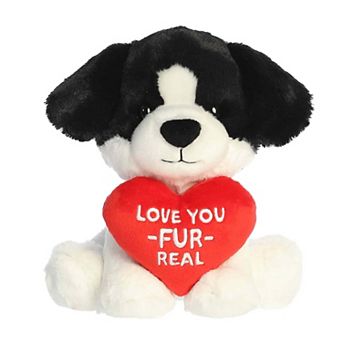 Aurora Witty 7.5" Love You-Fur-Real Dog JUST SAYIN' Small Black Stuffed Animal