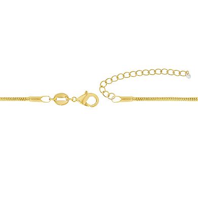 PRIMROSE Snake Chain Necklace with Cubic Zirconia Accent