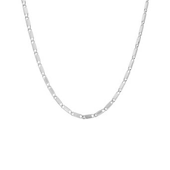 PRIMROSE Flat Link Chain with Cubic Zirconia Accent Necklace