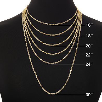 PRIMROSE 14k Gold Flash Plated Cubic Zirconia Station Curb Chain Necklace