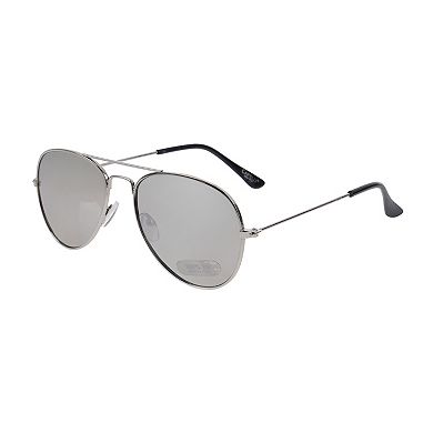 Boys Capelli Ombre Stripe Shark Case & Aviator Sunglasses Set