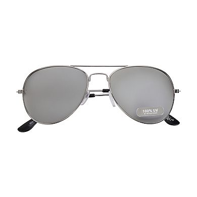 Boys Capelli Ombre Stripe Shark Case & Aviator Sunglasses Set