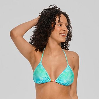 Juniors' Ninety-Nine° Binded Triangle Swimsuit Top