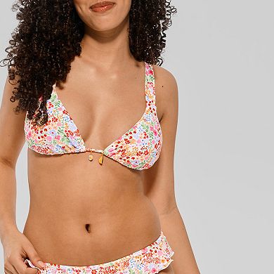 Juniors' Ninety-Nine° Wide Strap Triangle Swim Top