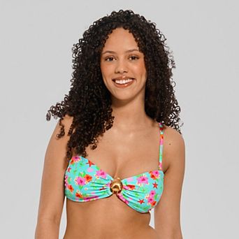 Juniors' Ninety-Nine° Shell Bandeau Swim Top