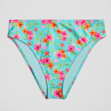 Juniors' Ninety-Nine° High Waist Swimsuit Bottoms