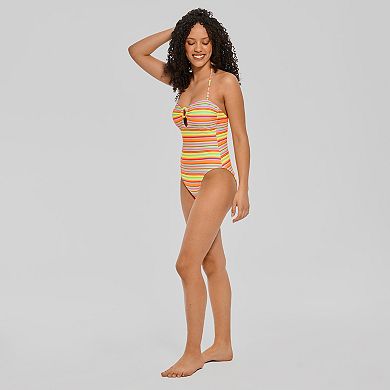 Juniors' Ninety-Nine° Bandeau Ring One-Piece Swimsuit