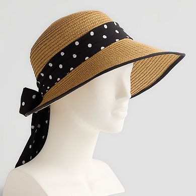 Women's Bel'Solare Framer Hat with Polka Dot Ribbon