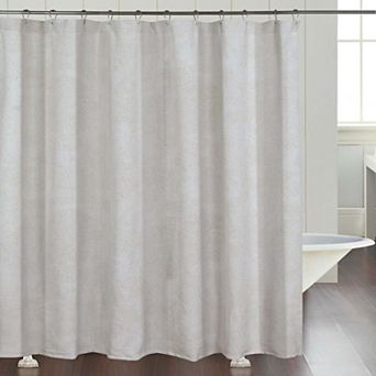 Dainty Home Shelley Heavy Jacquard Floral Textured Fabric Soft Polyester Shower Curtain, 72" x 72"