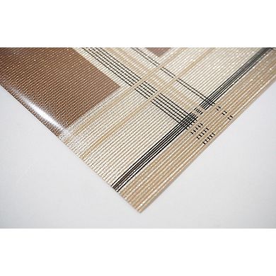 Dainty Home Sidewalks Plaid Reversible Vinyl Easy Clean Placemats Set of 8 12" x 18" Rectangle