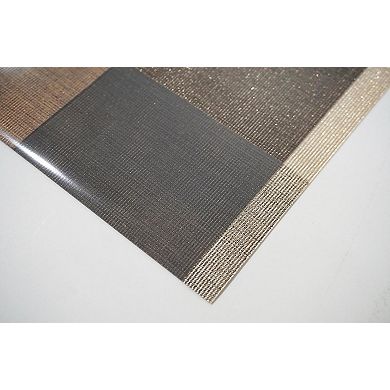Dainty Home Plaid Check Reversible Vinyl Easy Clean Placemats Set of 8 12" x 18" Rectangle