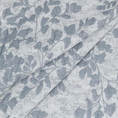 Dainty Home Heather Woven Leaf Jacquard Soft Polyester Textured Fabric Shower Curtain, 72" x 72"