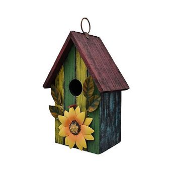 Bird House With Sunflower Décor