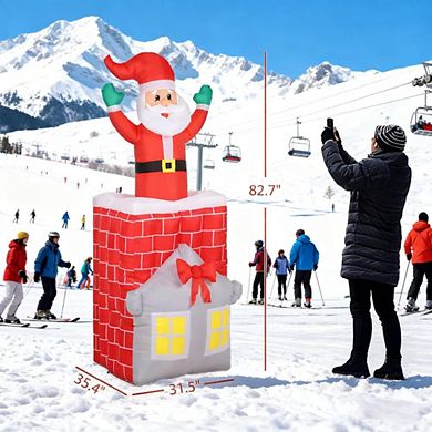 LOVMOR 7ft Christmas Inflatable Santa Claus Figure Indoor Party Decor