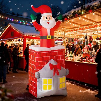 LOVMOR 7ft Christmas Inflatable Santa Claus Figure Indoor Party Decor