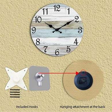 Rustic Battery Operated Wall Clock