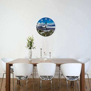 Snow Mountain Round Wall Clock