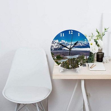 Snow Mountain Round Wall Clock