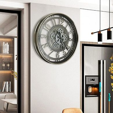 Real Moving Gears Wall Clock