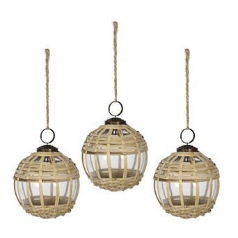 LOVMOR Set of 3 3 Inch Christmas Hanging Ball Ornaments Decorative Tree Balls