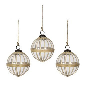 LOVMOR Set of 3 4 Inch Christmas Hanging Ball Ornaments Decorative Tree Balls