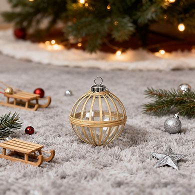 LOVMOR Set of 3 4 Inch Christmas Hanging Ball Ornaments Decorative Tree Balls