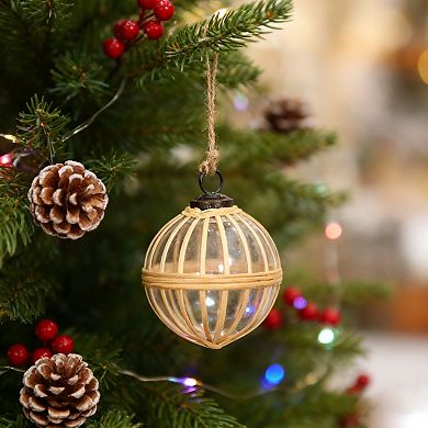 LOVMOR Set of 3 4 Inch Christmas Hanging Ball Ornaments Decorative Tree Balls