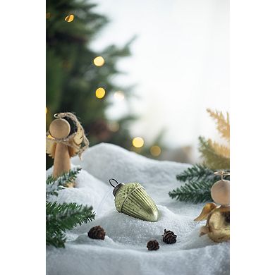 LOVMOR Set of 12 2x2x4 Inch Glass Tear Drop Christmas Tree Ornaments