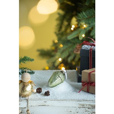 LOVMOR Set of 12 2x2x4 Inch Glass Tear Drop Christmas Tree Ornaments