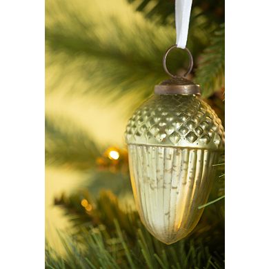 LOVMOR Set of 12 2x2x4 Inch Glass Tear Drop Christmas Tree Ornaments
