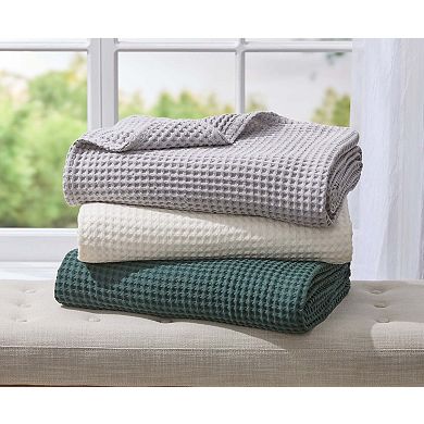 BrylaneHome Cotton Waffle Weave Blanket