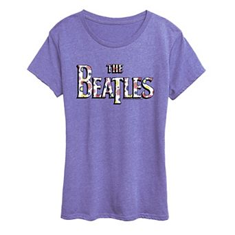 Women's The Beatles Floral Logo Graphic Tee