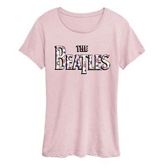 Women's The Beatles Floral Logo Graphic Tee