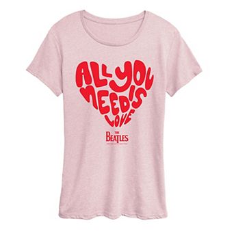 Women's The Beatles All You Need Is Love Heart Graphic Tee