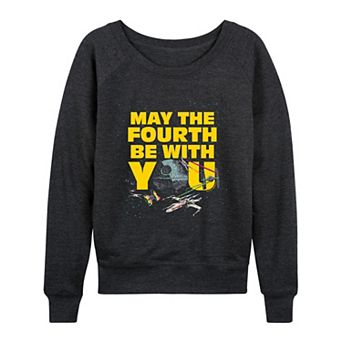 Women's Star Wars May The Fourth Be With You French Terry Long Sleeve Tee