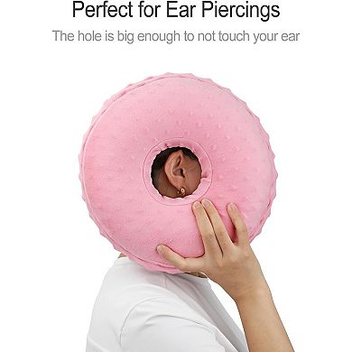 Piercing Pillow with Washable Cover, Ear Piercing Pillow for Side Sleepers with Ear Hole