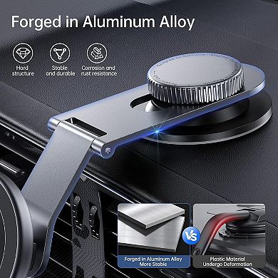 Fits MagSafe Car Mount for Universal Dashboard,Tesla Screen, Foldable Aluminum Alloy Arm