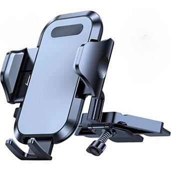 Sturdy Car Phone Holder Mount, Anti Shake Metal CD Slot & Air Vent Thick Case